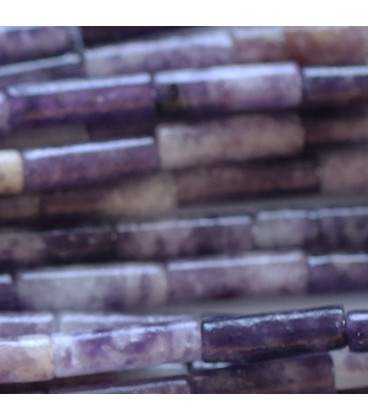 Lepidolite 4x13 mm rounded tube - BeauMonde Bijoux