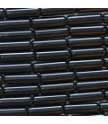 Black agate 4x13 mm rounded tube - BeauMonde Bijoux