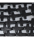 Black agate 12x16 mm cross