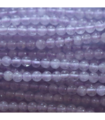 BeauMonde Bijoux - Amethyste lavande 3 mm environ perle ronde A Madagascar