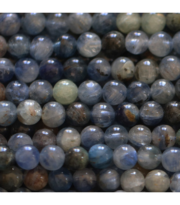Mixed kyanite 6 mm round bead Brazil - BeauMonde Bijoux
