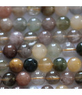 BeauMonde Bijoux - Quartz rutile multi 8mm perle ronde AA Brésil