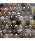 Quartz rutile multi 6mm perle ronde AA Brésil