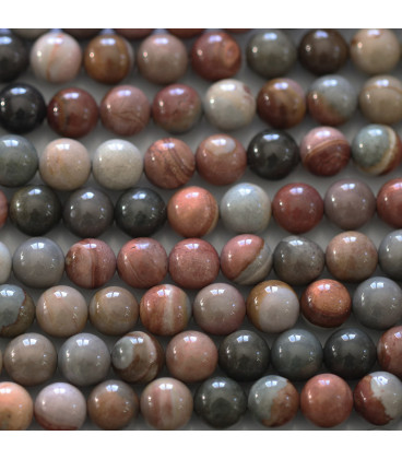 Imperial jasper 6 mm round bead Mexico - BeauMonde Bijoux