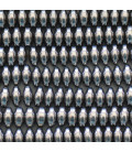 Hematite 3x6 mm wide smooth rounded silver washer