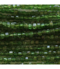 BeauMonde Bijoux - Diopside chrome 2.5x2.5x2.5 mm environ carré facetté A Finlande