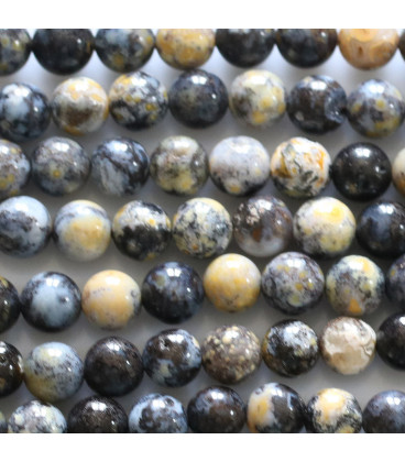 Opal Ocean 6 mm black/yellow Africa - BeauMonde Bijoux