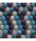Multi stones 6 mm Apatite, Amazonite China and Amethyst