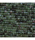 BeauMonde Bijoux - Rubyzoisite 2.5x2.5x2.5mm carré facetté A Tanzanie