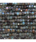 BeauMonde Bijoux - Turquoise d'Afrique 2.5x2.5x2.5 mm carré facetté A