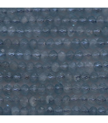 Aquamarine A+ faceted washer 2,5x4mm Brazil - BeauMonde Bijoux