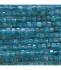 Apatite 2.5x2.5x2.5mm carré facetté A Afrique