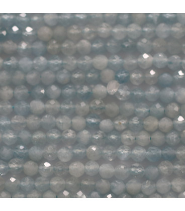 Aquamarine mixed 3/3.2 mm faceted bead quality AB - BeauMonde Bijoux