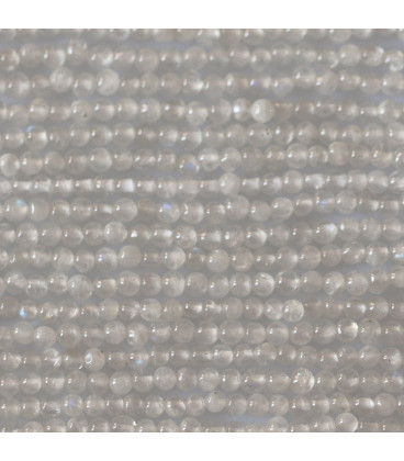 BeauMonde Bijoux - Pierre de lune blanche 2 mm perle ronde AB+ Inde