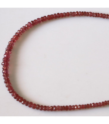 Red spinel from 3 to 5 mm faceted washer Thailand - BeauMonde Bijoux