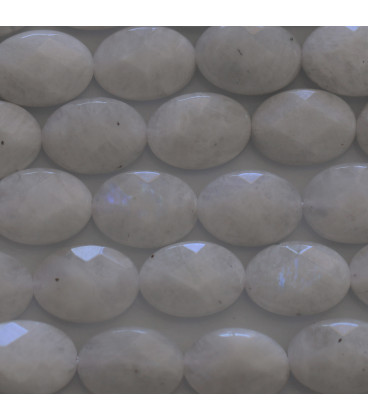 Blue moonstone 10x14 mm oval faceted A India - BeauMonde Bijoux