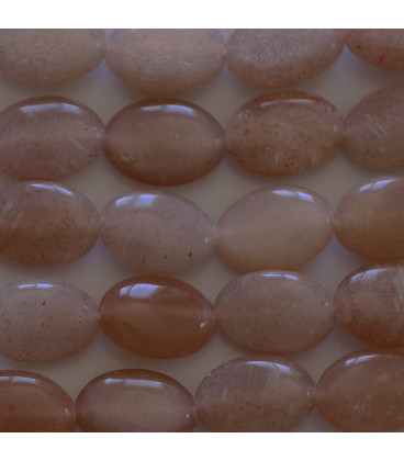 BeauMonde Bijoux - Pierre de lune beige 10x14 mm ovale A Brésil