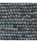 Opale bleue 3 mm perle ronde facetté A Afrique