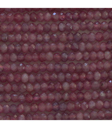 Ruby 3 mm faceted round bead A Kenya - BeauMonde Bijoux