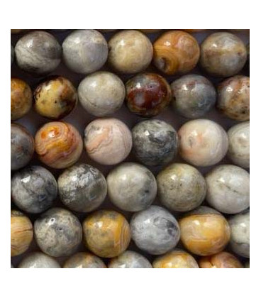 Agate crazy lace 10 mm round bead A Mexico - BeauMonde Bijoux