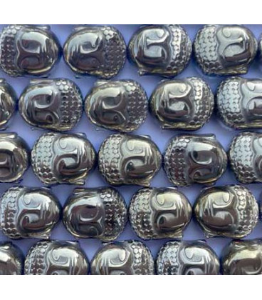 Hematite 7x10mm golden Buddha - BeauMonde Bijoux