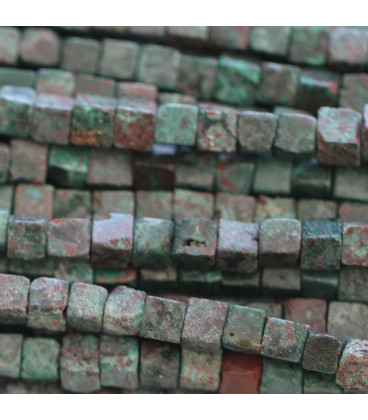 BeauMonde Bijoux - Chrysocolle 4x4x4 mm carré A- Pérou