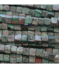 BeauMonde Bijoux - Chrysocolle 4x4x4 mm carré A- Pérou