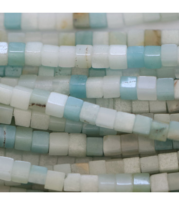 Amazonite square 4x4x4mm China - BeauMonde Bijoux