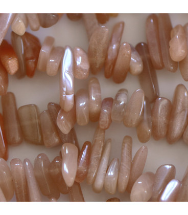 Sun stone 13/18x4mm long high drilled chips India - BeauMonde Bijoux