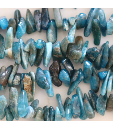 BeauMonde Bijoux - Apatite 12/16x3mm chips longs percés haut Madagascar