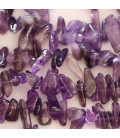 Amethyst 11/15x4mm long drilled chips high Brazil - BeauMonde Bijoux