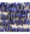 Lapis lazuli 10/14x3mm long chips drilled high Afghanistan