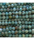 Natural turquoise 4 mm stabilized faceted round bead China