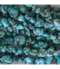 Turquoise naturelle 4/6mm stabilisée nugget irrégulier ton soutenu Chine