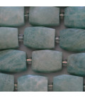 Amazonite 12x18 mm environ tonneau facetté A Afrique