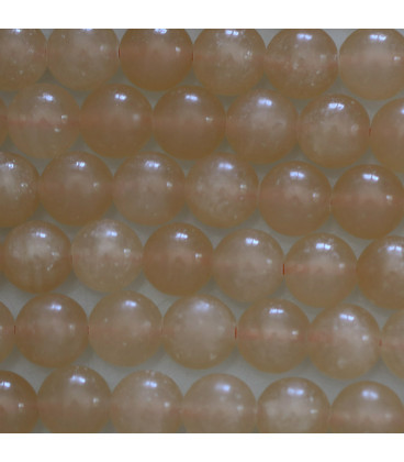 Calcite honey 8 mm natural round bead Mexico - BeauMonde Bijoux