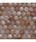 BeauMonde Bijoux - Agate Fleur de Cerisier 6mm environ perle ronde naturelle A+ Madagascar