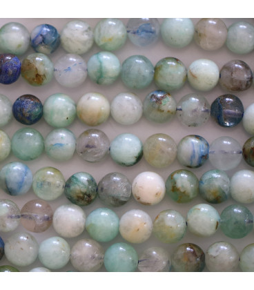 BeauMonde Bijoux - Azurite verte 6 mm perle ronde A+ Tanzanie