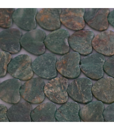 BeauMonde Bijoux - Jade vert cœur plat 10mm A Afrique