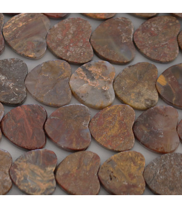 BeauMonde Bijoux - Pietersite coeur plat 10mm A Arizona