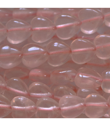 BeauMonde Bijoux - Quartz rose coeur dodu 8mm A+ Madagascar