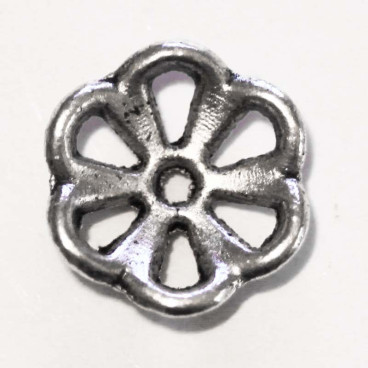 BeauMonde Bijoux - Coupelle rosace métal argenté 12 mm