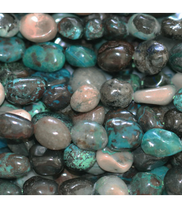 BeauMonde Bijoux - Chrysocolle 6/8mm environ nugget irrégulier Pérou