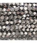 BeauMonde Bijoux - Hématite argentée 4 mm environ perle ronde grande facette