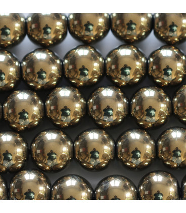 Hématite 10 mm perle ronde - BeauMonde Bijoux