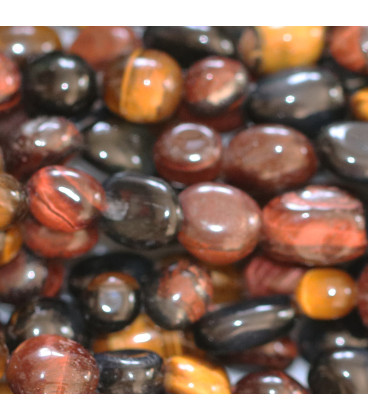 3 color tiger eye (tiger/bull/hawk) about 6/8 mm Africa irregular nugget - BeauMonde Bijoux