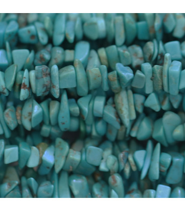 Turquoise chips 4/7 mm stabilized China - BeauMonde Bijoux