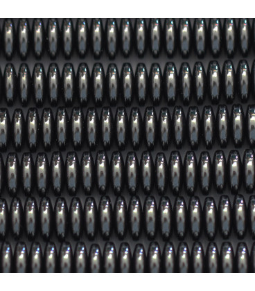 BeauMonde Bijoux - Hematite 2x6.3/6.6mm environ rondelle arrondie lisse étroite