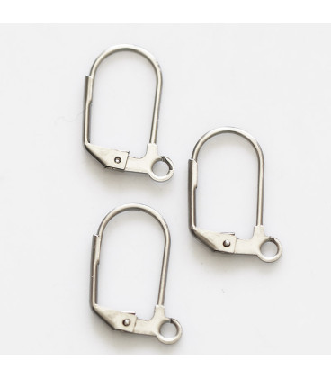 Closed earring 16 mm stainless steel - BeauMonde Bijoux