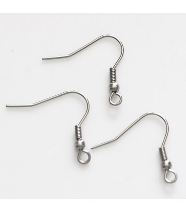 Earring hook American 20 mm stainless steel - BeauMonde Bijoux